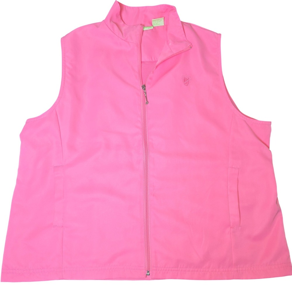 Allyson Whitmore Golf Petite PXL Pink Lightweight Full Zipper Pull Club Pockets
